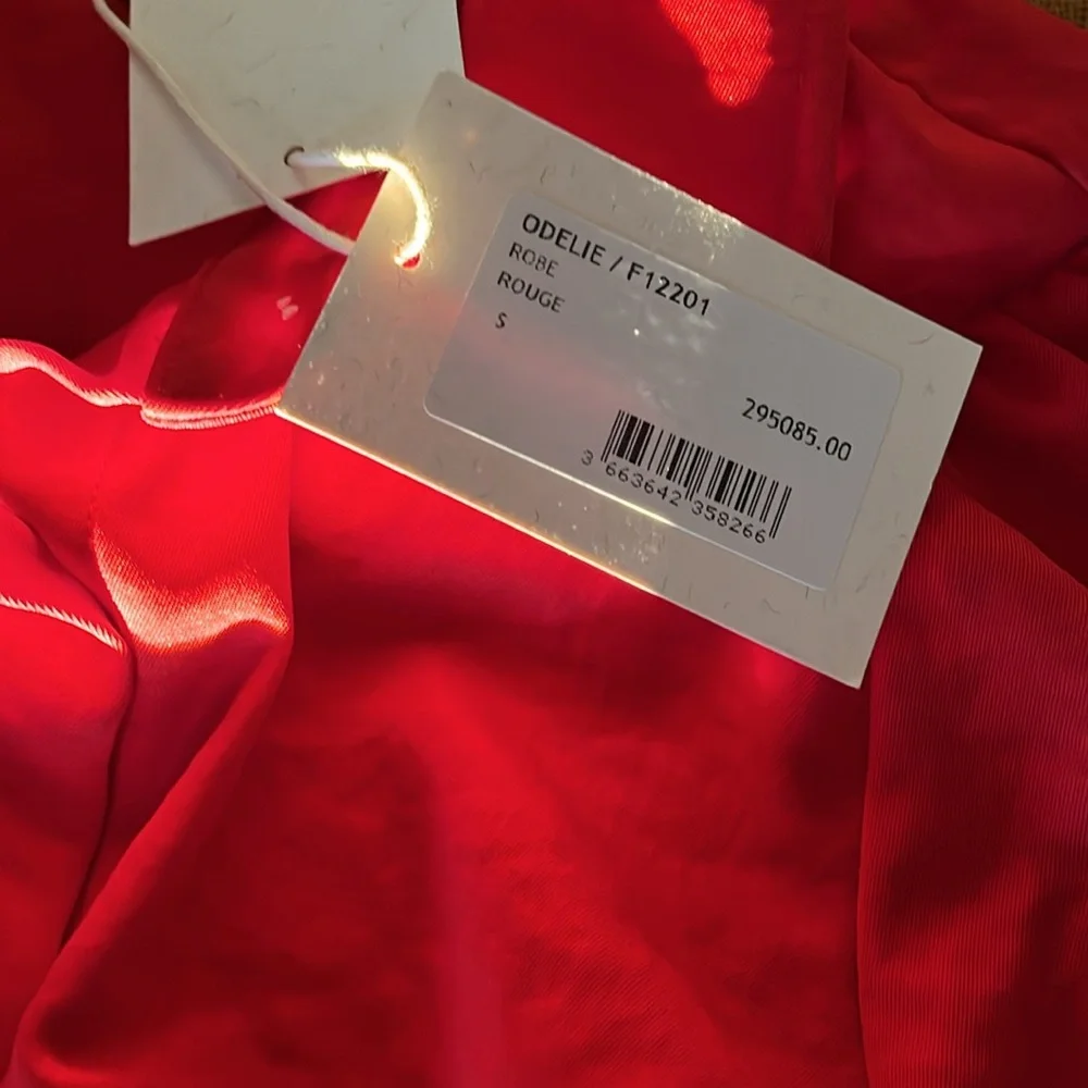 FRNCH Odelie Faux Wrap Dress‎ Red NWT Size Small
